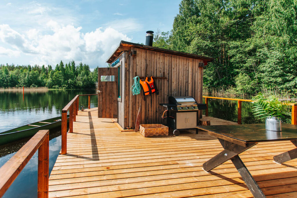 Unique luxury experience in the nature accommodation of Uhkua on Lake Saimaa.